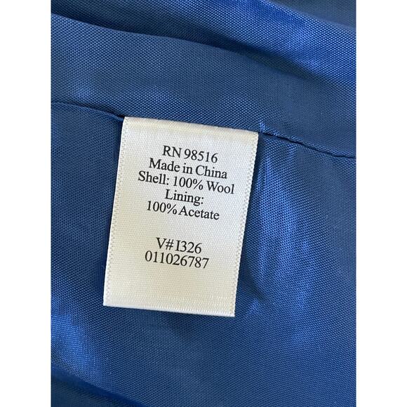 ColdWater Creek Artisan Blue Wool Western Jacket Boho Embroidered Southwestern - Picture 8 of 9